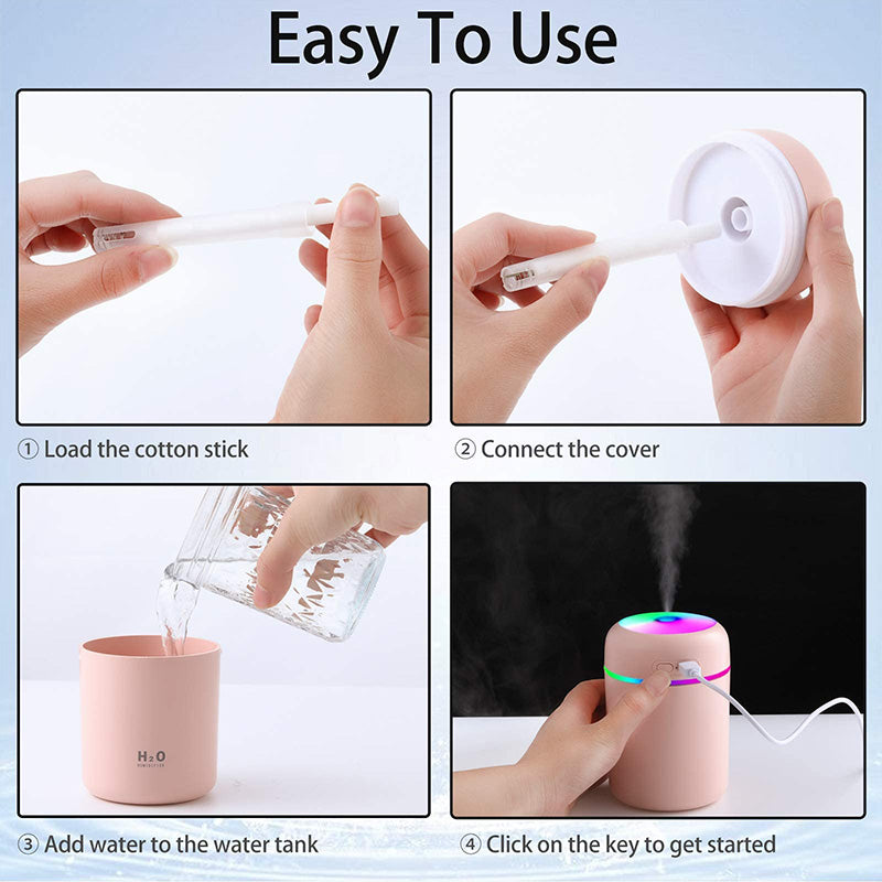 H2O Mini Portable Ultrasonic Cool Mist Humidifier