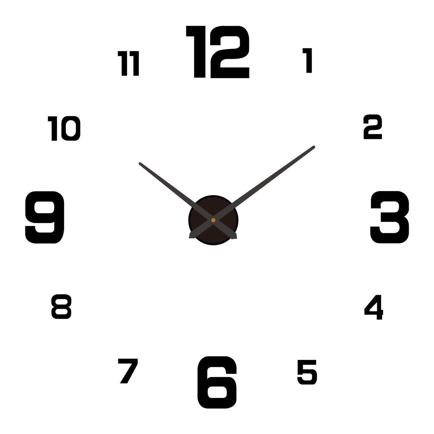 Modern 3D DIY Frameless Wall Clock