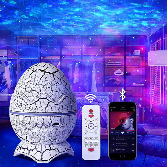 Dinosaur Egg Galaxy Night Light Suitable for Bedroom with in Bluetooth Speaker
