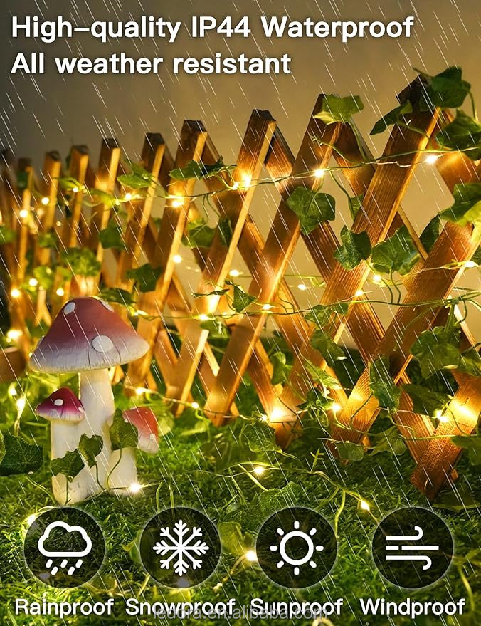 Artificial Ivy Leaf Garland LED String Lights