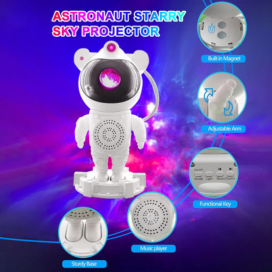 Astronaut Galaxy Projector With Bluetooth Speaker
