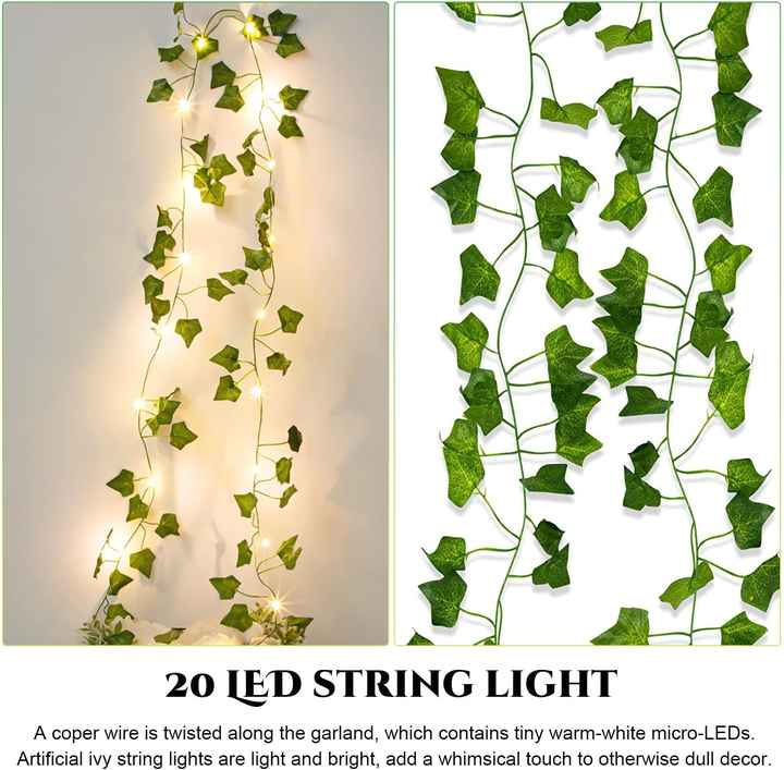 Artificial Ivy Leaf Garland LED String Lights