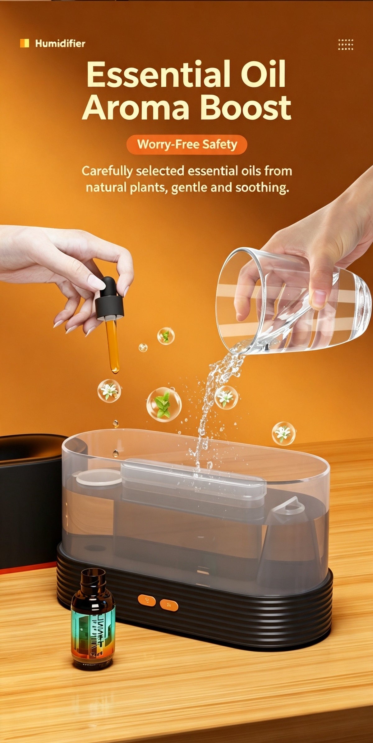 Flame Effect Ultrasonic Aroma Diffuser
