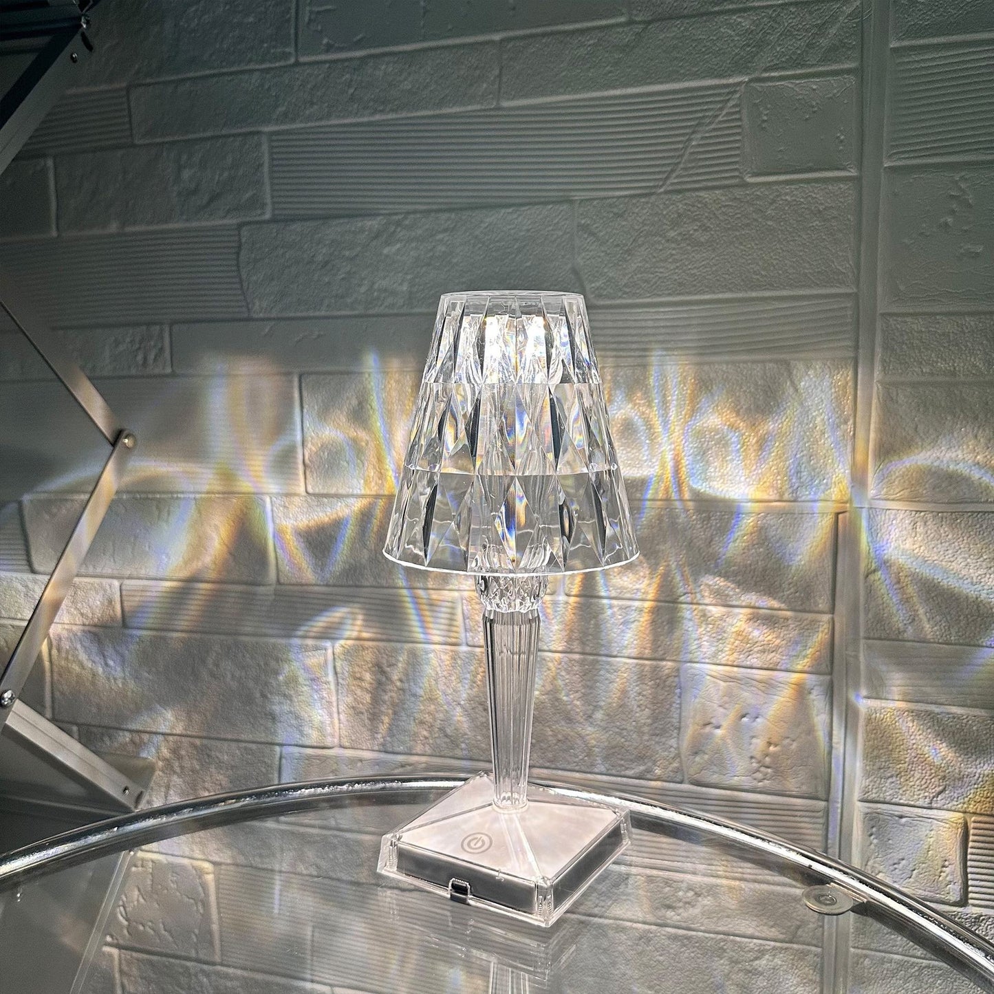 Rechargeable Crystal Diamond LED Table Lamp