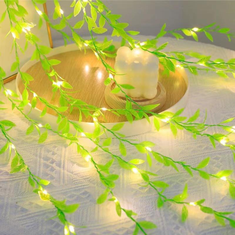 Artificial Willow Leaf Vine LED String Lights
