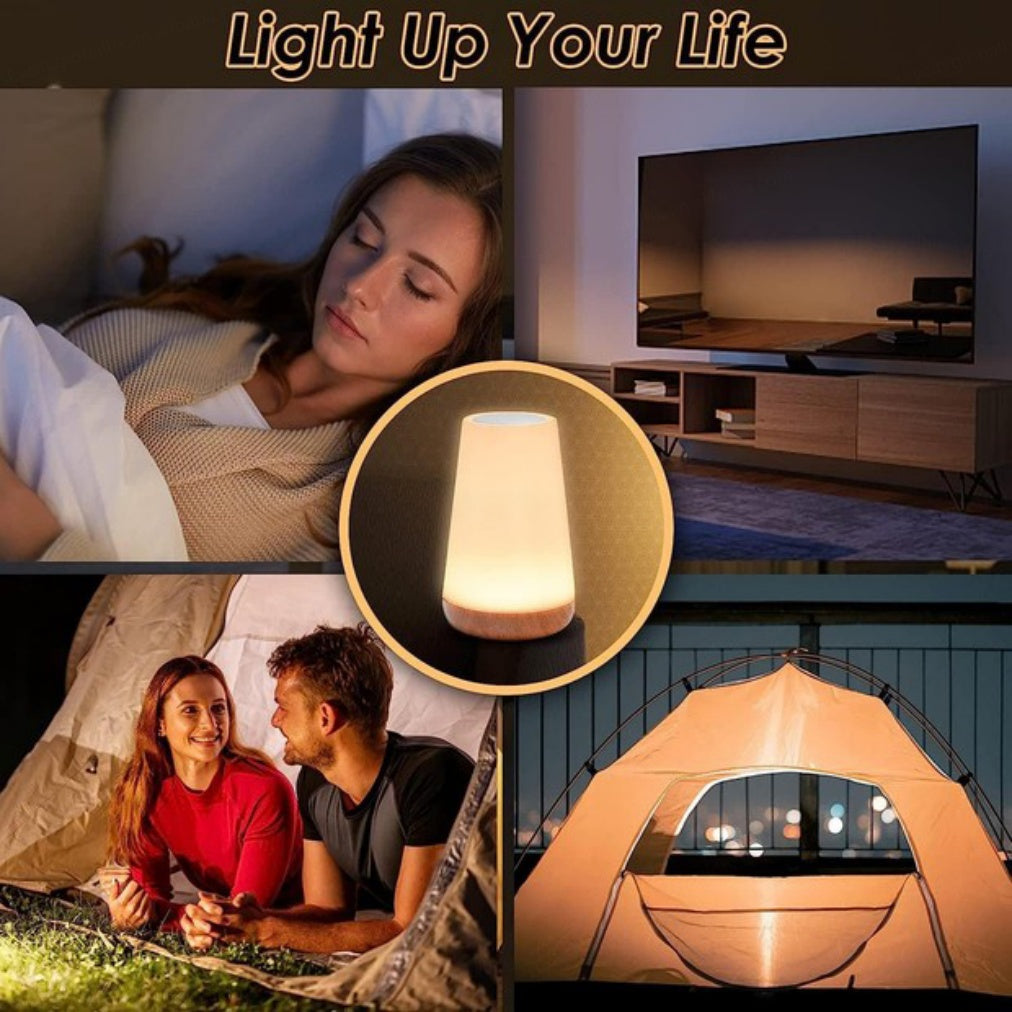 RGB Touch Control LED Bedside Night Light with Remote