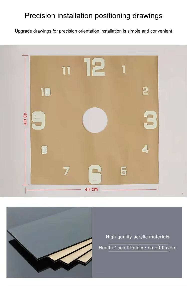 Modern 3D DIY Frameless Wall Clock
