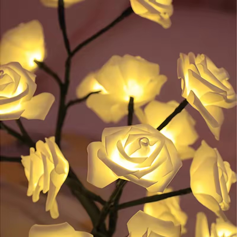 Rose Flower LED Bonsai Tree Tabletop Lamp