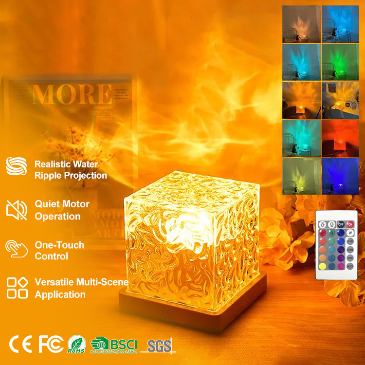 Aurora Glow Projector Lamp with Water Ripple Waving Effects
