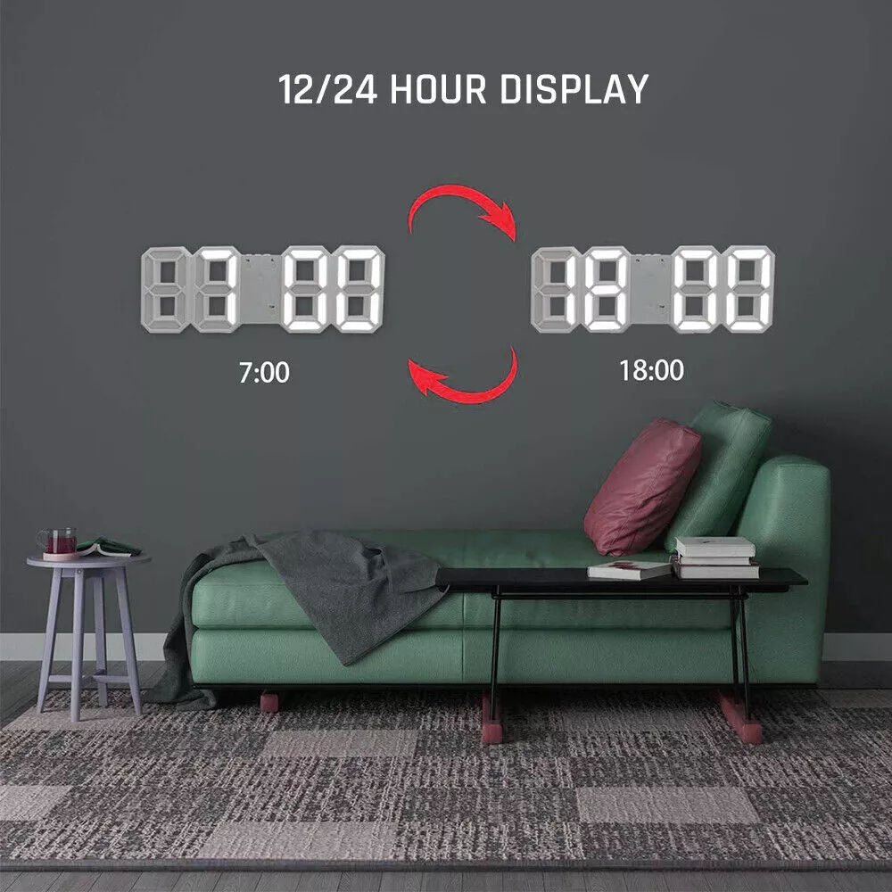 3D LED Digital Alarm Clock