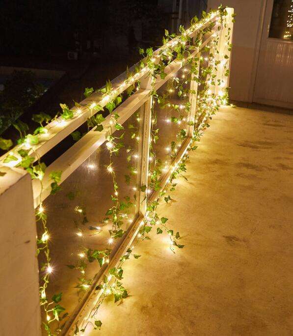 Artificial Ivy Leaf Garland LED String Lights