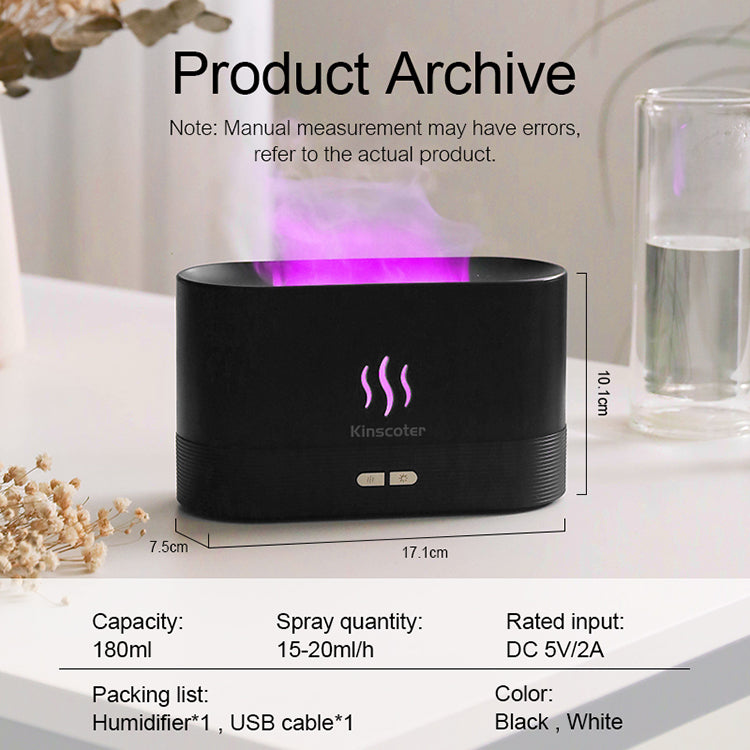 Simulation Flame Ultrasonic Aroma Diffuser and Humidifier