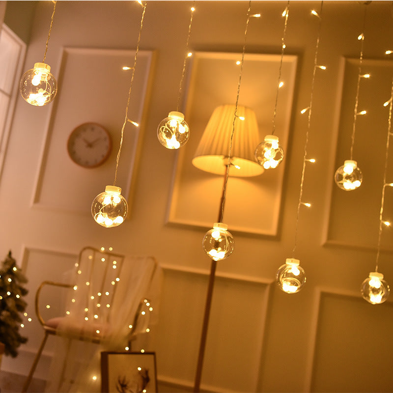 LED Wishing Ball Curtain String Fairy Lights