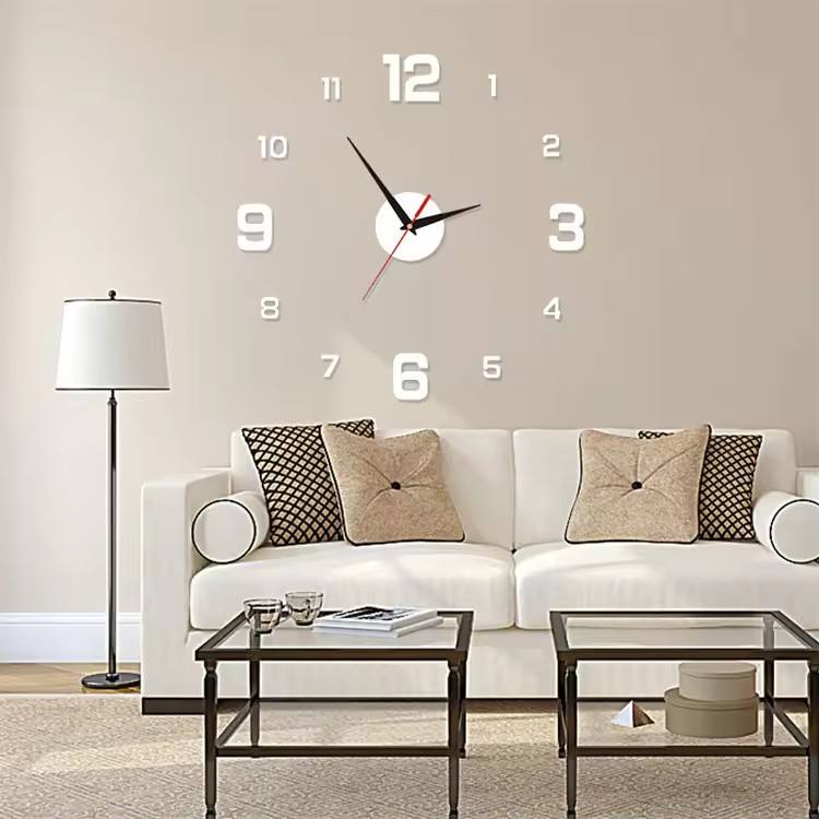 Modern 3D DIY Frameless Wall Clock