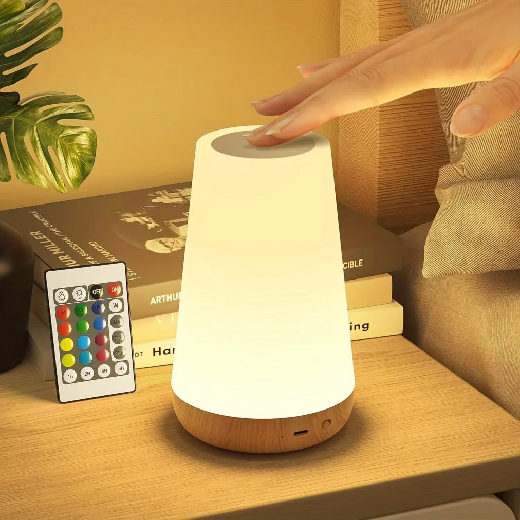 RGB Touch Control LED Bedside Night Light with Remote