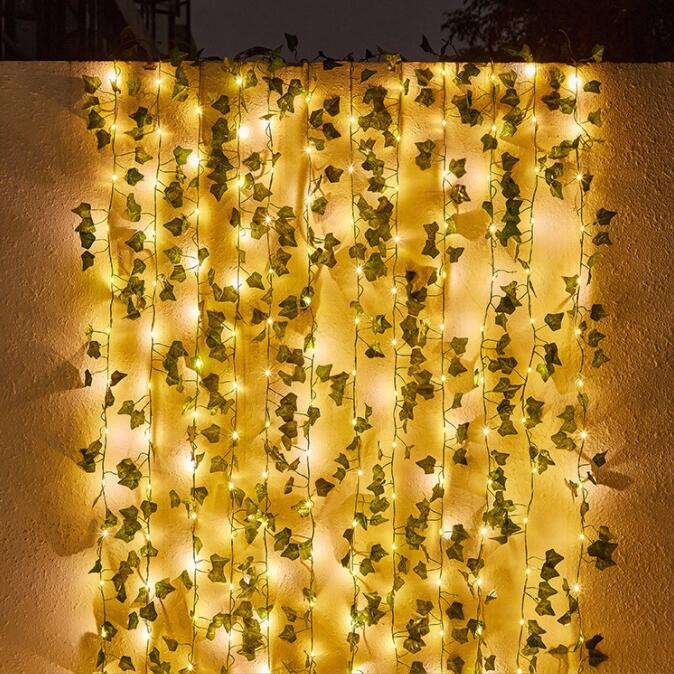 Artificial Ivy Leaf Garland LED String Lights