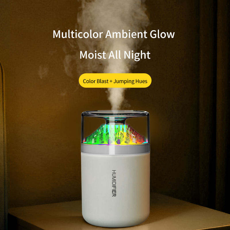 Volcano Flame Ambient LED Air Humidifier and Essential Oil Diffuser