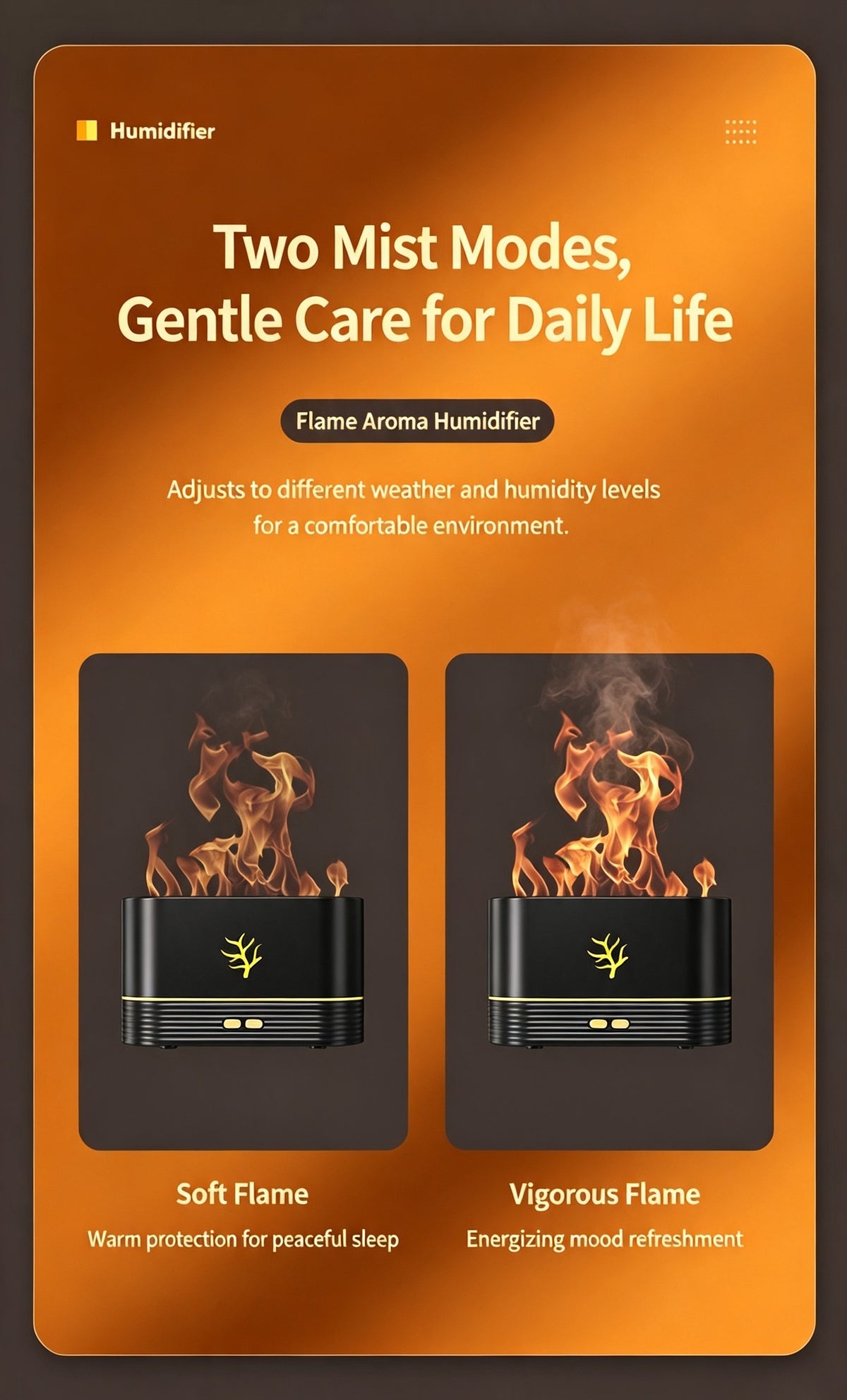 Flame Effect Ultrasonic Aroma Diffuser