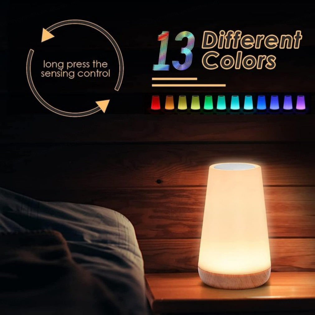 RGB Touch Control LED Bedside Night Light with Remote