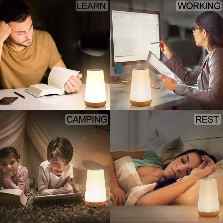 RGB Touch Control LED Bedside Night Light with Remote