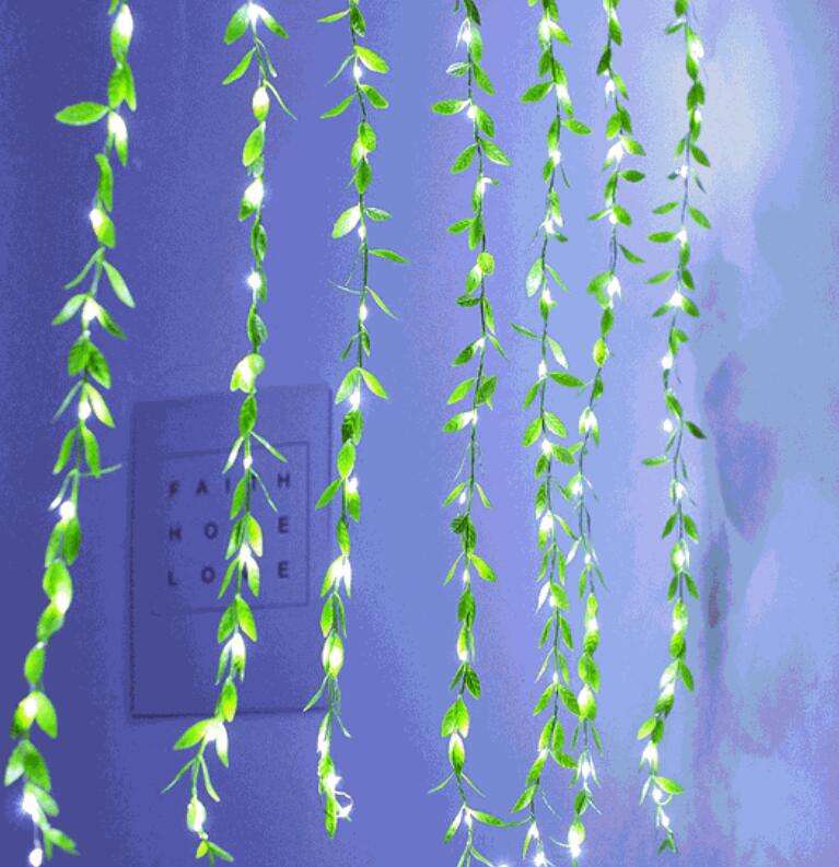 Artificial Willow Leaf Vine LED String Lights
