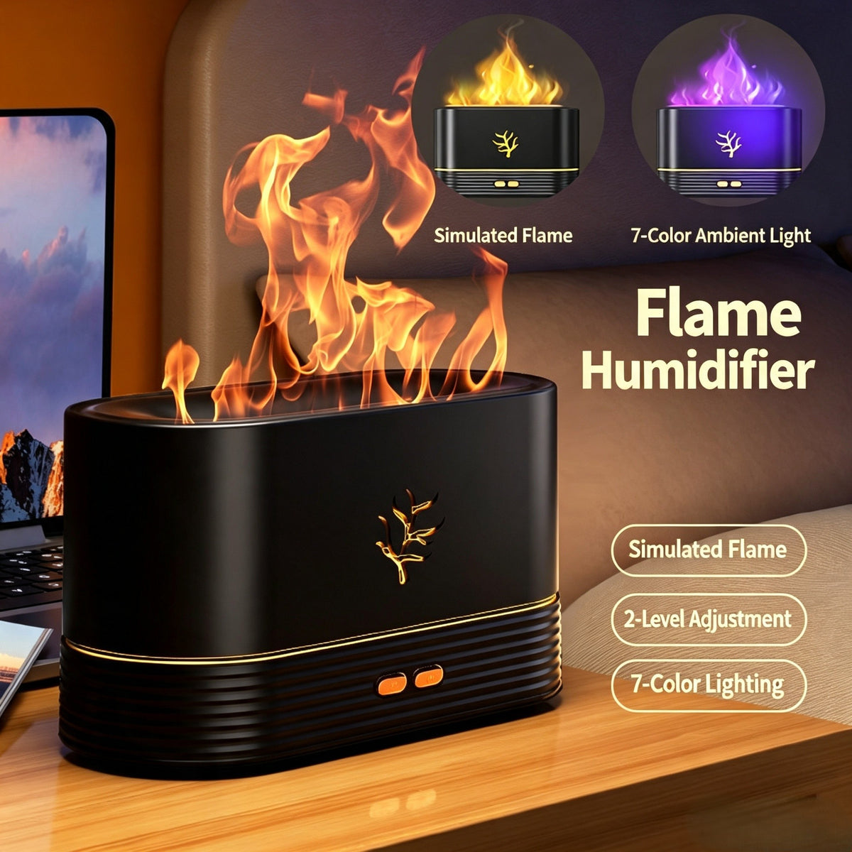 Flame Effect Ultrasonic Aroma Diffuser