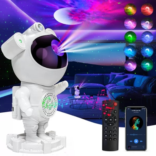 Astronaut Galaxy Projector With Bluetooth Speaker