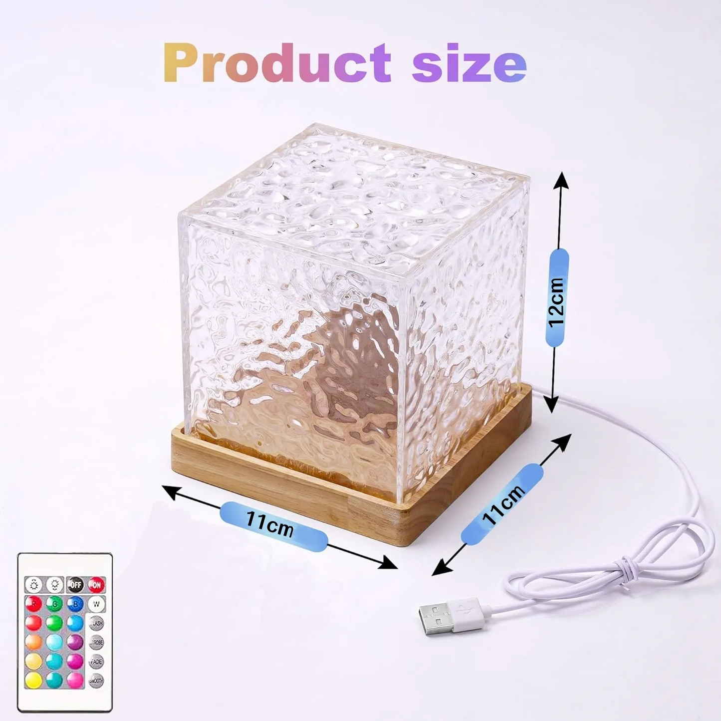 Aurora Glow Projector Lamp with Water Ripple Waving Effects