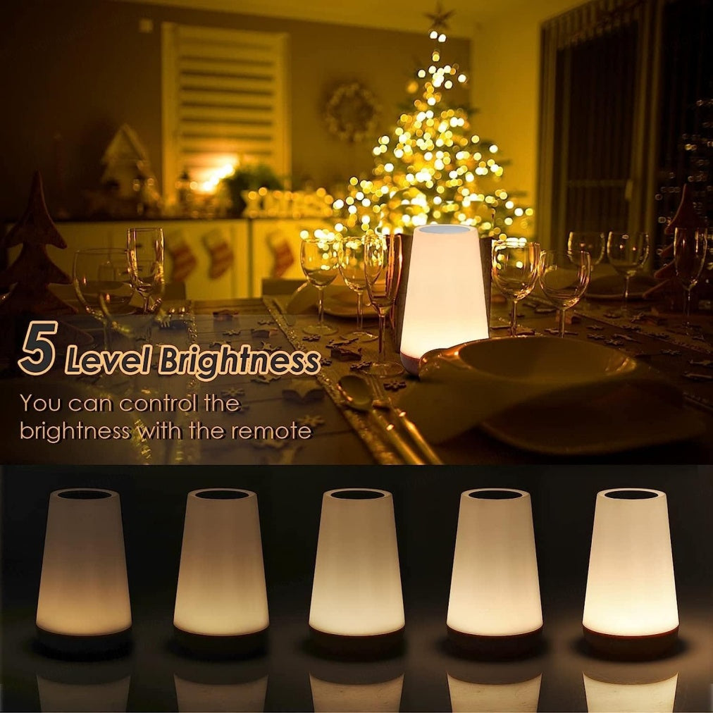 RGB Touch Control LED Bedside Night Light with Remote
