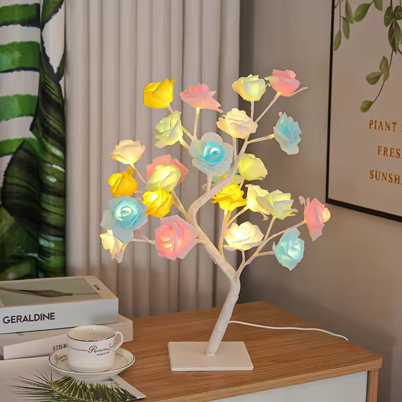 Rose Flower LED Bonsai Tree Tabletop Lamp