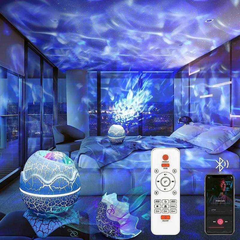 Dinosaur Egg Galaxy Night Light Suitable for Bedroom with in Bluetooth Speaker
