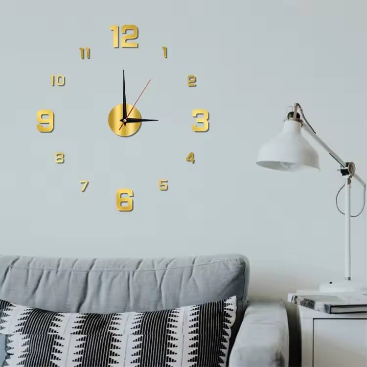 Modern 3D DIY Frameless Wall Clock