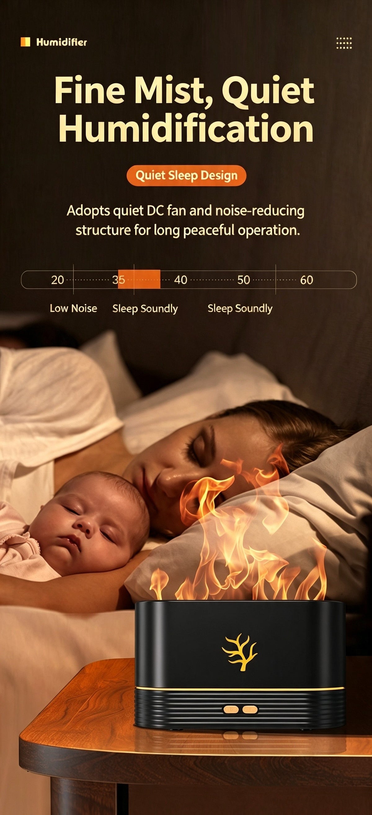 Flame Effect Ultrasonic Aroma Diffuser