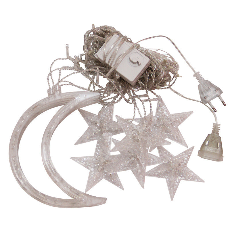 LED Star and Moon Curtain String Fairy Lights