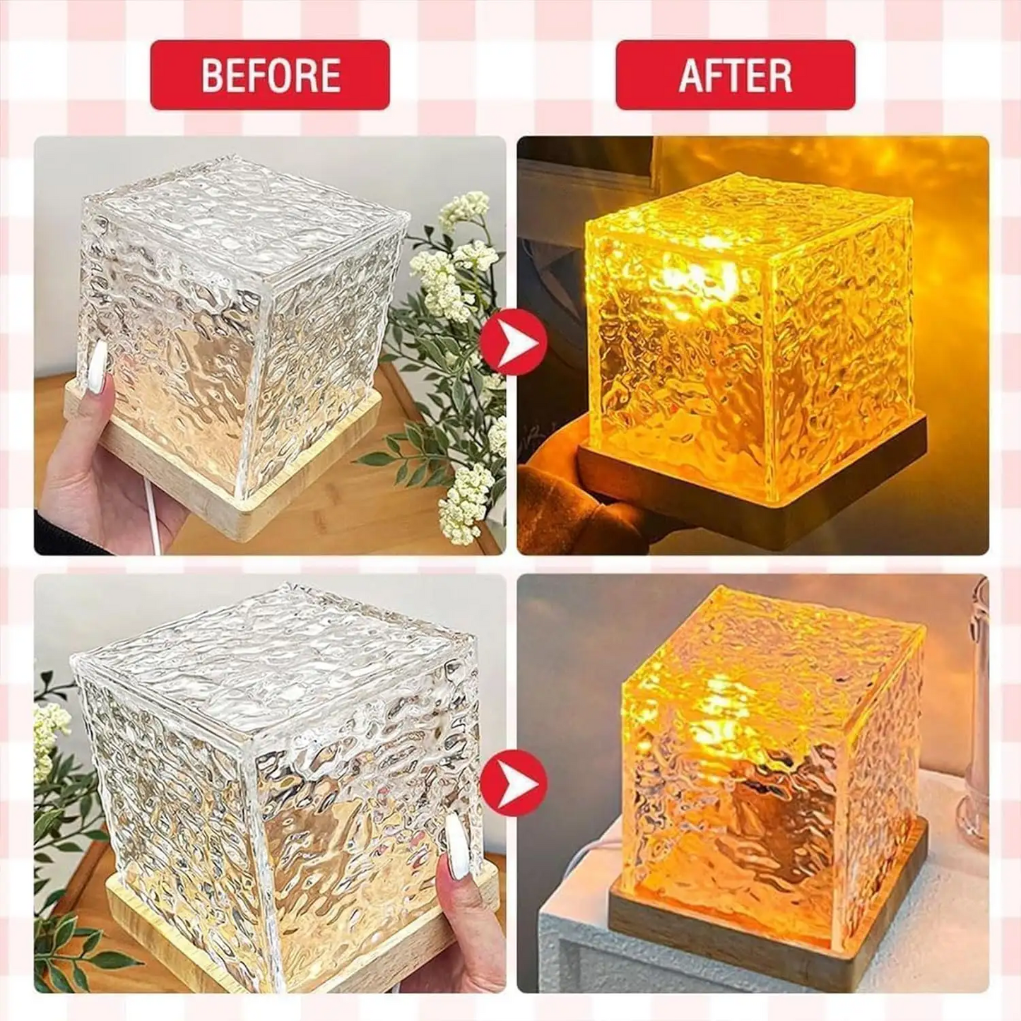 Aurora Glow Projector Lamp with Water Ripple Waving Effects