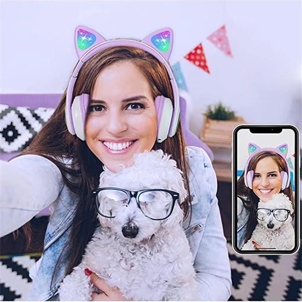 STN Wireless Cat Ear LED Gaming Headset