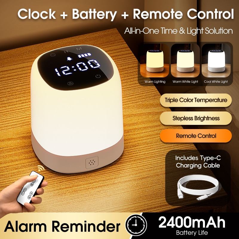 All-in-One Digital Clock and Remote Control Night Light