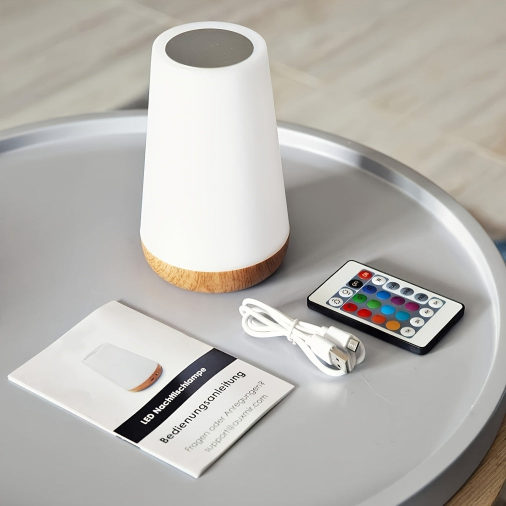 RGB Touch Control LED Bedside Night Light with Remote