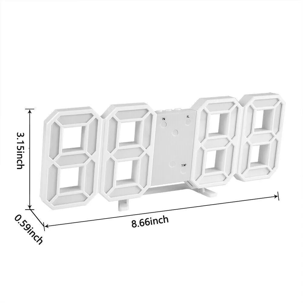 3D LED Digital Alarm Clock