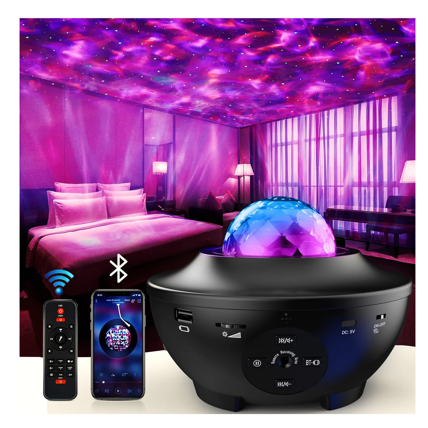 Galaxy Projector with Bluetooth Music Speaker