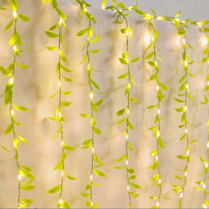 Artificial Willow Leaf Vine LED String Lights