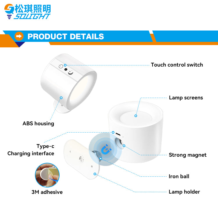 SK-BD80A Magnetic LED Wall Lamp