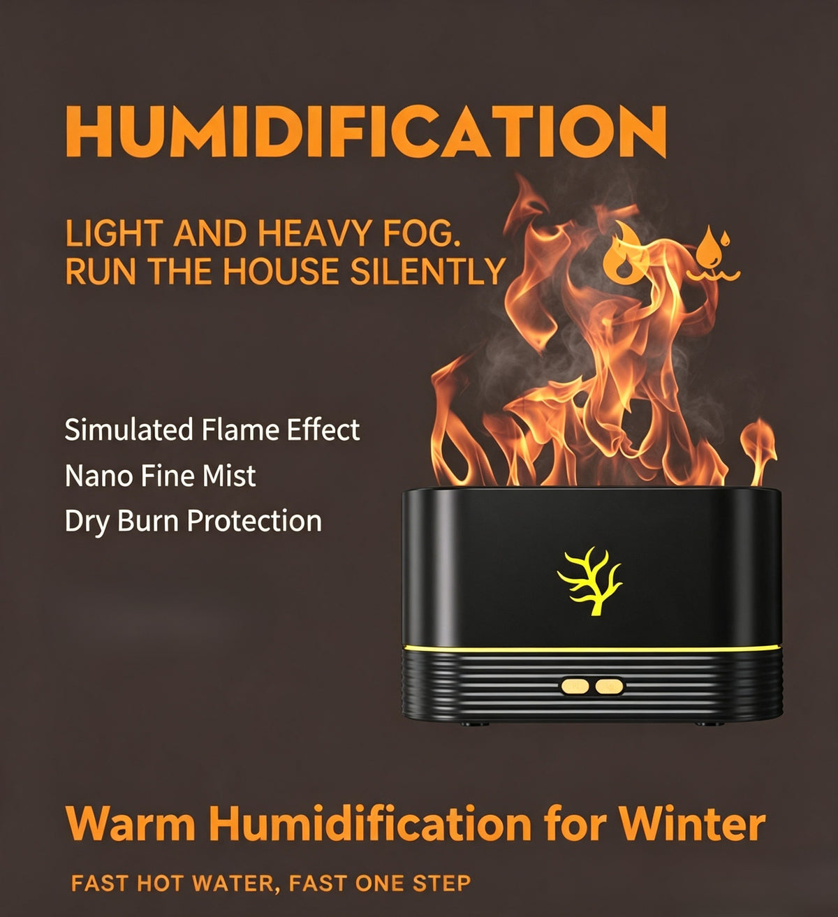 Flame Effect Ultrasonic Aroma Diffuser