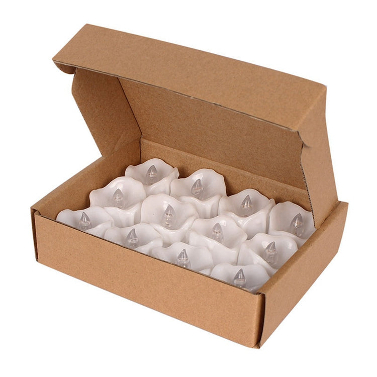 LED Flameless Tealight Candles with Melted Wax Design