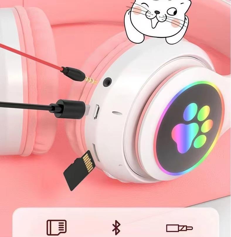 STN Wireless Cat Ear LED Gaming Headset