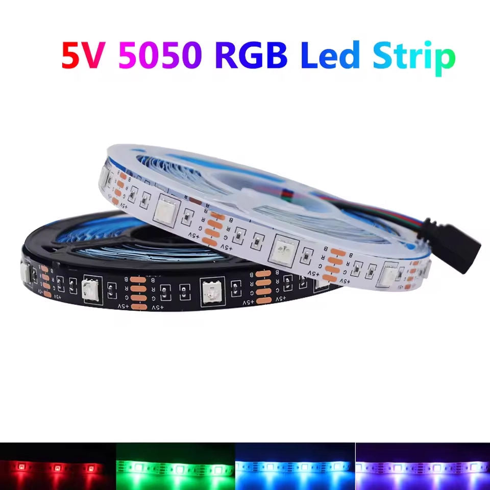 Unlimited Color RGB 5050 LED Flexible Strip Light - 16 Feet with Remote Control