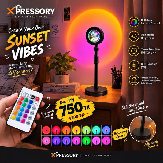 Sunset Lamp Remote Controlled Background Lamp