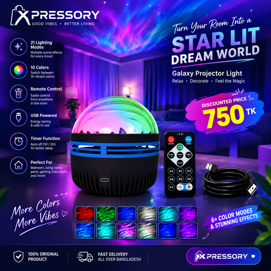 Northern Lights Aurora Star Projector With Remote Control